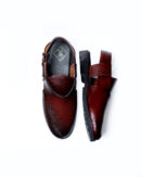 Twotone milt leather sandal