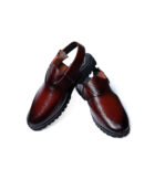 Twotone milt leather sandal